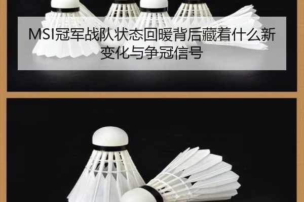 MSI冠军战队状态回暖背后藏着什么新变化与争冠信号